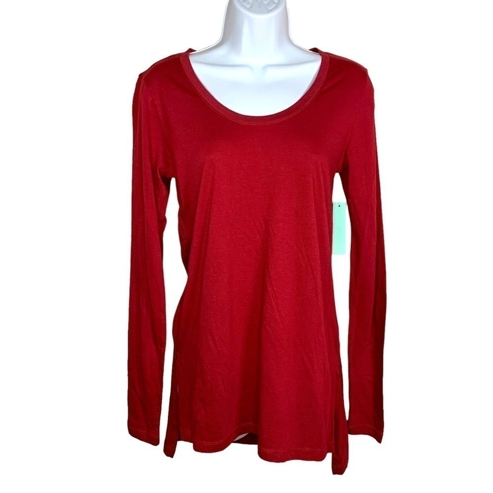 NEW Abound XXS Burgundy Red Long Sleeve Stretch 00 Casual